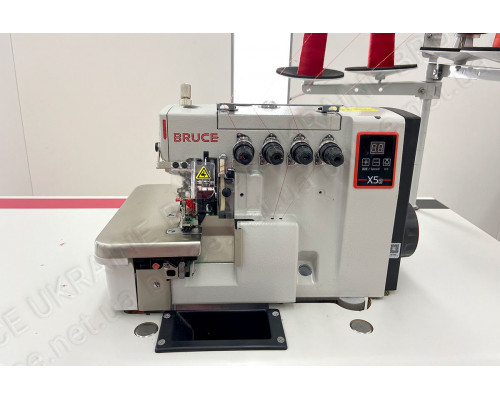 BRUCE X5S-5-03/233 высокоскоростной промышленный 5 ниточный оверлок с междуигольным растоянием 5 мм